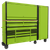 Superline Pro AP6115BECOMBO2 Black Edition Mobile Trolley with Wooden Worktop, Hutch, 2 Drawer Riser & Side Locker 15 Drawer 1549mm