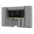 Superline Pro APMSBESTACK01W Black Edition Storage System with Rubber Wood Worktop 3.24m