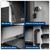 Superline Pro APMSBESTACK03SS Black Edition Storage System with Stainless Worktop 2.04m
