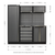 Superline Pro APMSSTACK02SS Storage System with Stainless Worktop 1.96m