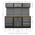 Superline Pro APMSSTACK07W Storage System with Wood Worktop 2.04m
