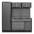 Superline Pro APMSSTACK10SS Storage System with Stainless Steel Worktop 1.96m