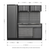 Superline Pro APMSSTACK10SS Storage System with Stainless Steel Worktop 1.96m