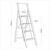 Sealey APSL4 Aluminium Professional Folding Step Ladder 4-Step 150kg Capacity - EN 1483