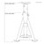 Premier AS3O Axle Stands (Pair) 3 Tonne Capacity per Stand - Orange