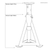 Premier AS6O Axle Stands (Pair) 6 Tonne Capacity per Stand - Orange