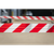 Sealey BTRW Non-Adhesive Hazard Warning Barrier Tape 80mm x 100m - Red/White