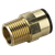 John Guest CAS15BSA Brass Straight Adaptor 15mm x 1/2"BSPT