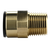 John Guest CAS15BSA Brass Straight Adaptor 15mm x 1/2"BSPT