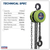 Sealey CB1000E 2.5m Chain Block 1 Tonne