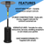 Dellonda DG1 Outdoor Garden Gas Patio Heater 13kW Commercial & Domestic Use, Black