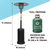 Dellonda DG1 Outdoor Garden Gas Patio Heater 13kW Commercial & Domestic Use, Black