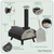 Dellonda DG10 Wood-Fired Pizza Oven 14" - Black