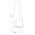 Dellonda DG105 Chiminea, Wood Burner, Heater for Outdoors W45cm x H150cm - Black Steel