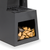 Dellonda DG107 Outdoor Chiminea Fireplace Fire Pit Heater Firewood Storage Black Steel
