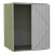 Dellonda DG114 Galvanized Steel Storage Shed with Pent Style Roof 151 x 151 x 200cm - Green