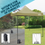 Dellonda DG130 Premium 3 x 3m Pop-Up Gazebo, PVC Coated, Water-Resistant Fabric, Supplied with Carry Bag, Rope, Stakes & Weight Bags - Beige Canopy