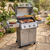 Dellonda DG16 3 Burner Deluxe Gas BBQ Grill with Piezo Ignition & Thermometer - Stainless Steel