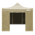 Dellonda DG160 Premium 2x2m Pop-Up Gazebo & Side Walls, PVC Coated, Water-Resistant Fabric, Supplied with Carry Bag, Rope, Stakes & Weight Bags - Beige