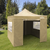Dellonda DG164 Premium 3x3m Pop-Up Gazebo & Side Walls, PVC Coated, Water-Resistant Fabric with Carry Bag, Rope, Stakes & Weight Bags - Beige