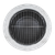 Dellonda DG190 Round MgO Fire Pit with BBQ Grill & Safety Mesh Screen 75cm - Light Grey