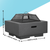 Dellonda DG193 Square MgO Fire Pit with BBQ Grill, Safety Mesh Screen - Dark Grey