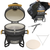Dellonda DG235 Deluxe 16"(40cm) Ceramic Kamado Style BBQ, Cover, Grid Gripper, Heat Deflector & Heat Deflector Support