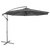 Dellonda DG264 Banana Parasol with Cover 3m - Grey