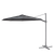 Dellonda DG267 Cantilever Parasol with 360° Rotation, Tilt & Cover 3m - Grey