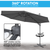 Dellonda DG267 Cantilever Parasol with 360° Rotation, Tilt & Cover 3m - Grey