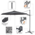 Dellonda DG267 Cantilever Parasol with 360° Rotation, Tilt & Cover 3m - Grey