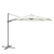 Dellonda DG268 Cantilever Parasol with 360° Rotation, Tilt & Cover 3m - Cream