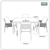 Dellonda DG275 Fusion Outdoor Dining Set 5pc