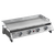 Dellonda DG277 4 Burner Stainless Steel Portable Gas Plancha with Warming Rack 10kW