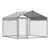 Dellonda DG281 Galvanized Steel Dog Kennel with Roof Cover & Chain Link Fencing