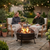 Dellonda DG42 76cm Deluxe 2-in-1 Outdoor Fire Pit & Coffee Table Antique Bronze Effect