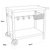 Dellonda DG45 Plancha Trolley with Utensil Holder - Black