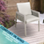 Dellonda DG50 Fusion Garden/Patio Dining Chairs with Armrests 4pc - Light Grey