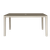 Dellonda DG51 Fusion Aluminium Garden Dining Table with Tempered Glass & Parasol Hole - Light Grey