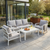 Dellonda DG52 Kyoto Aluminium Outdoor Sofa & Coffee Table Set 4pc