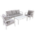 Dellonda DG52 Kyoto Aluminium Outdoor Sofa & Coffee Table Set 4pc