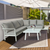 Dellonda DG53 Kyoto Aluminium Outdoor Corner Sofa & Coffee Table Set 3pc
