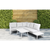 Dellonda DG53 Kyoto Aluminium Outdoor Corner Sofa & Coffee Table Set 3pc