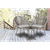 Dellonda DG55 Como Steel Bistro Set with Tempered Glass Tabletop 3pc