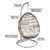 Dellonda DG60 Single Swinging Egg Chair with Cushion
