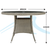 Dellonda DG66 Chester Rattan Wicker Round Outdoor Dining Table with Tempered Glass Top