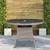 Dellonda DG66 Chester Rattan Wicker Round Outdoor Dining Table with Tempered Glass Top