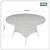 Dellonda DG67 Chester Rattan Wicker Round Outdoor Dining Table with Tempered Glass Top