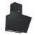 Baridi DH105 Angled Chimney Cooker Hood with Touch Controls & Carbon Filters 60cm - Black Glass