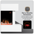 Baridi DH113 Wall Mounting Electric Fireplace with LED Flame Effect 46" - White